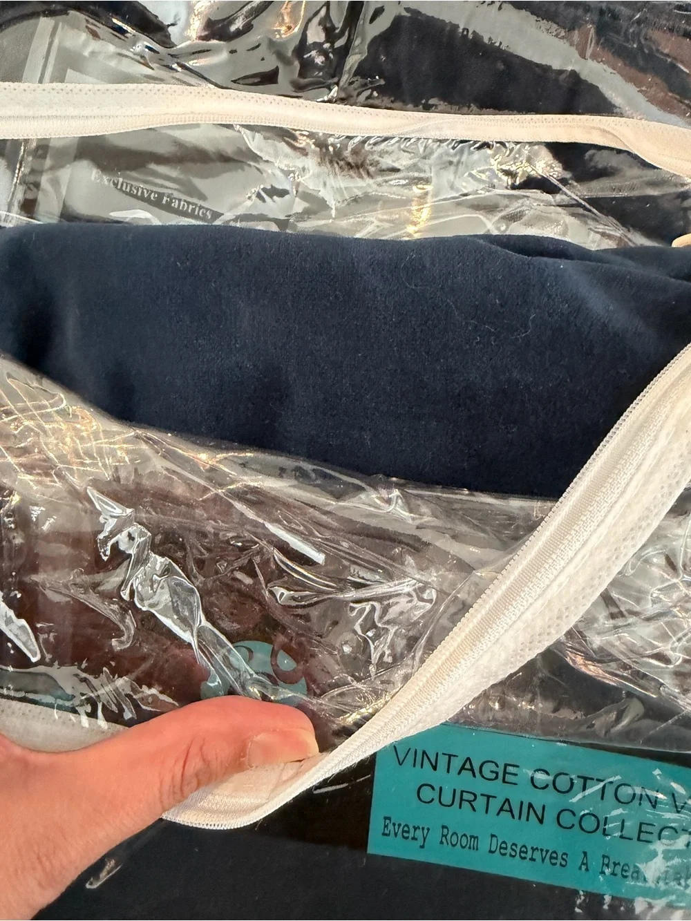 NEW Exclusive Fabrics Vintage Cotton Velvet Curtain Panel 50